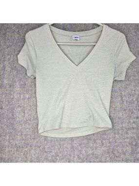 Destined Medium Ribbed Knit V-Neck T-Shirt